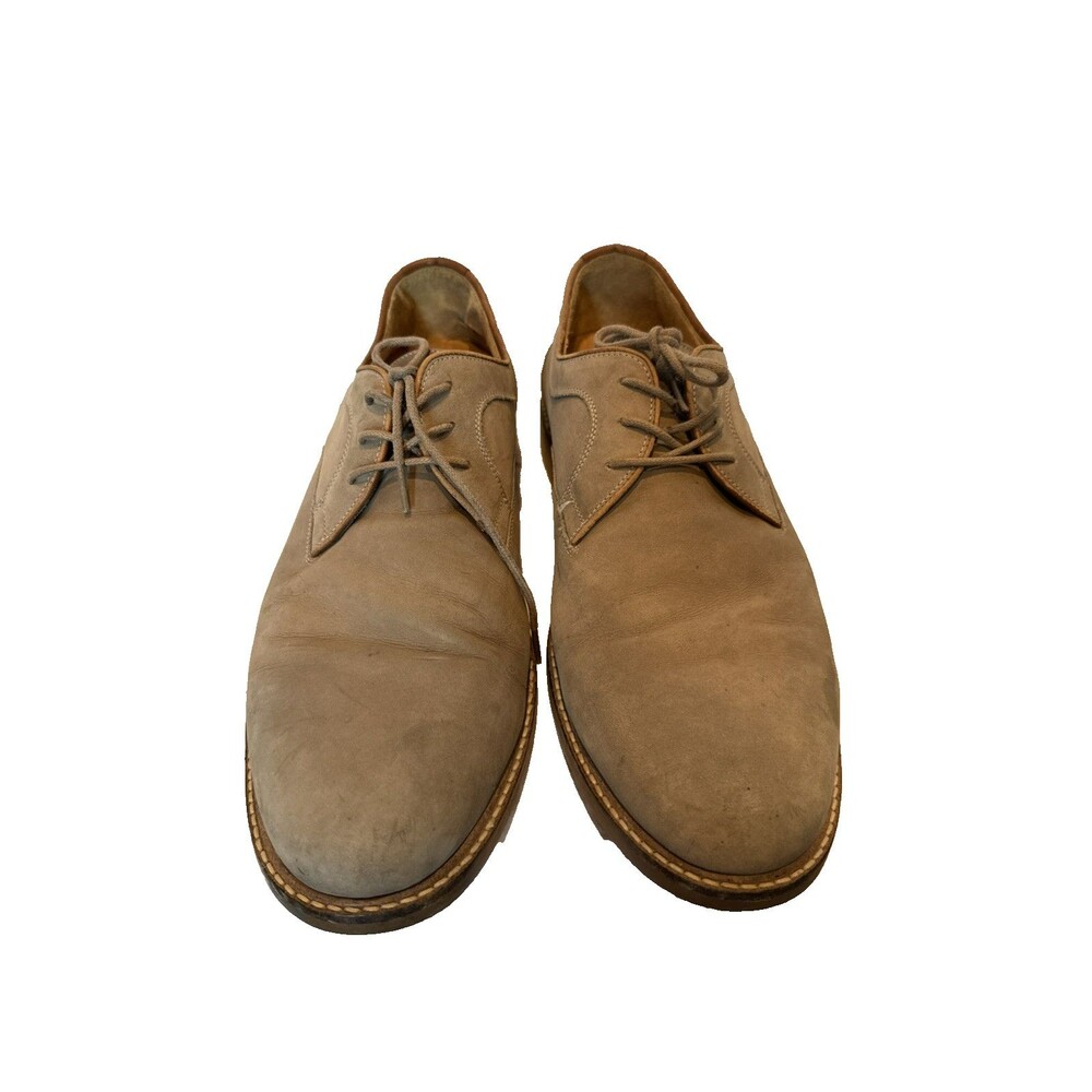Johnston & Murphy Lace Up Oxford 11.5M Sheepskin Grey Taupe
